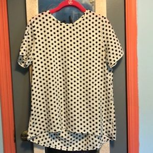 White with black polka dots blouse